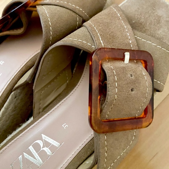 💔SOLD ON EBAY💔 Zara Leather Platform Wedge 6.5 - Picture 4 of 8